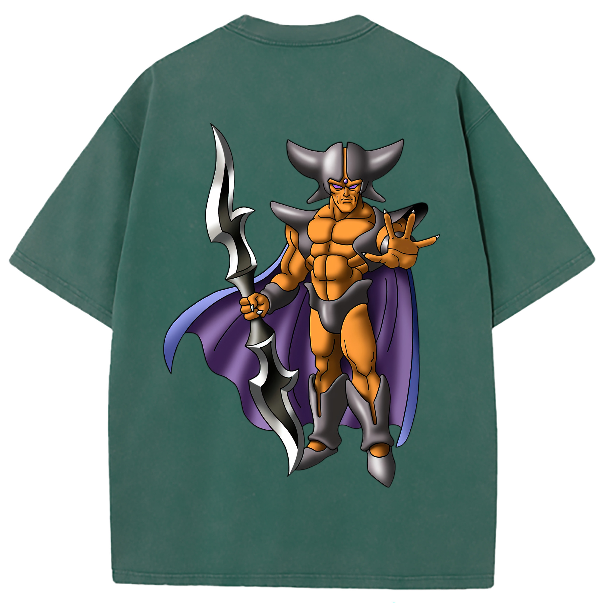 （画像用） ドラゴンクエスト Doragon Kuesuto Dragon Quest 綿100% ヴィンテージ風 半袖Tシャツ（背面プリント）
